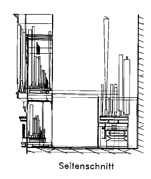 Zeichnung der Seitenansicht